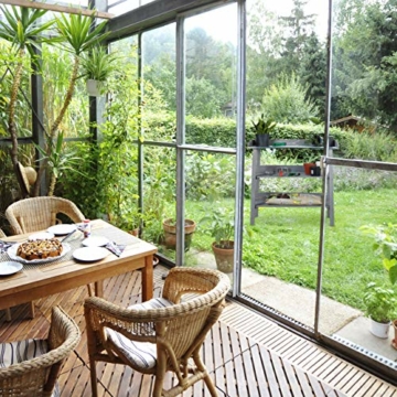 Relaxdays Pflanztisch, Gärtnertisch mit 3 Ebenen, Gewächshaus, Garten, Balkon & Terrasse, Holz, 86 x 92 x 42 cm, grau - 3
